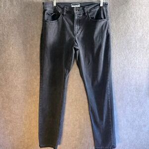 Travis Mathew Mens 34 Dark Grey Slim Straight Stretch Denim Jeans 5-Pocket Pants